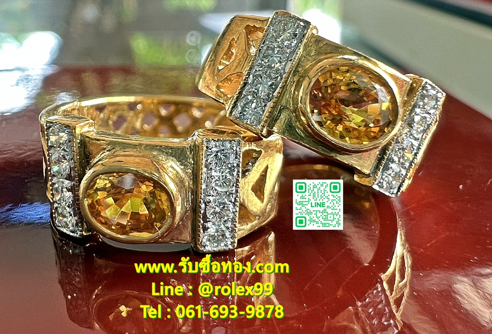 ร้านรับซื้อต่างหูเพชรพลอยบุษราคัม (Yellow sapphire)